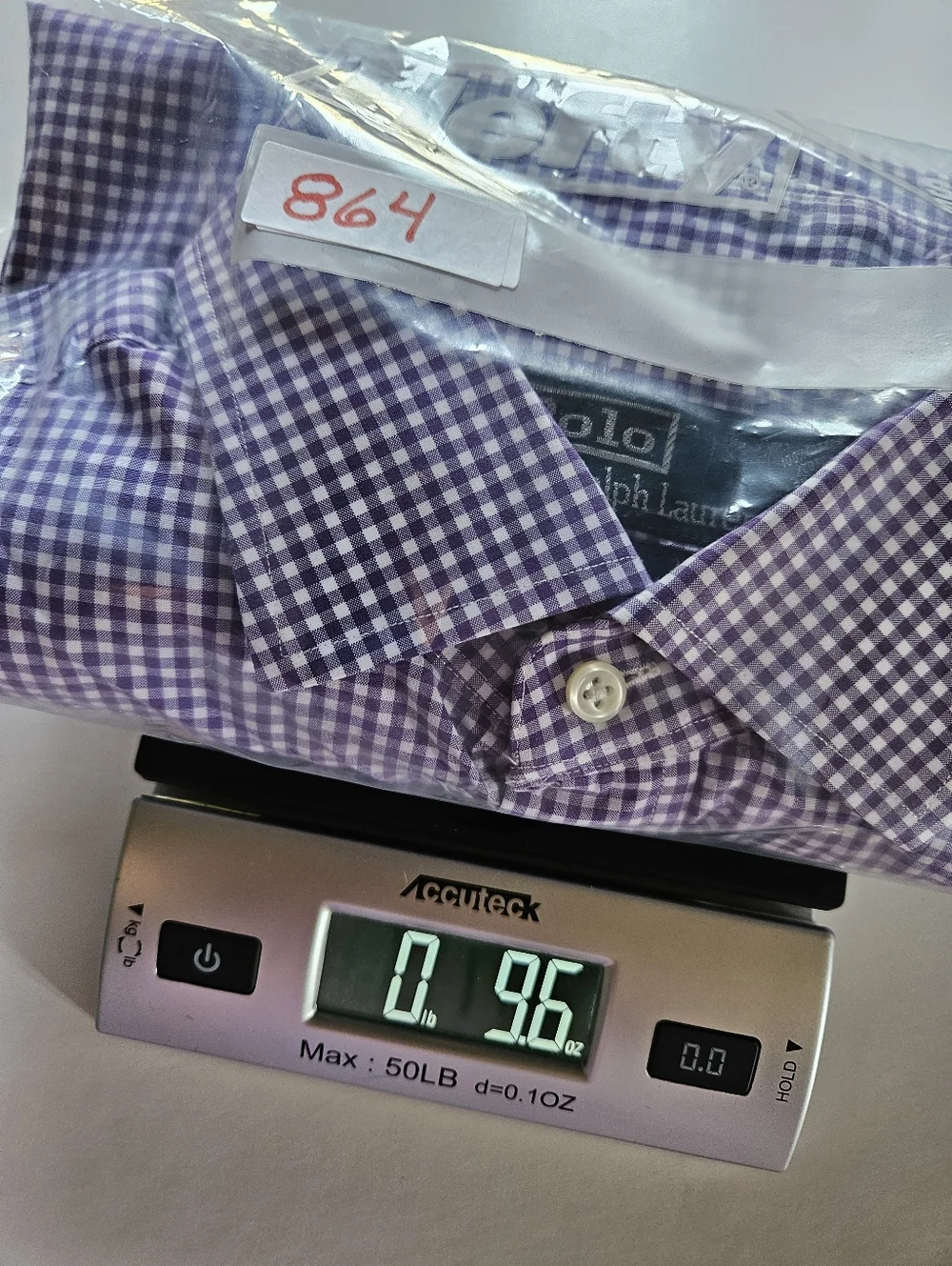 Polo Ralph Lauren Regent Classic Fit purple gingham button up long sleeve shirt